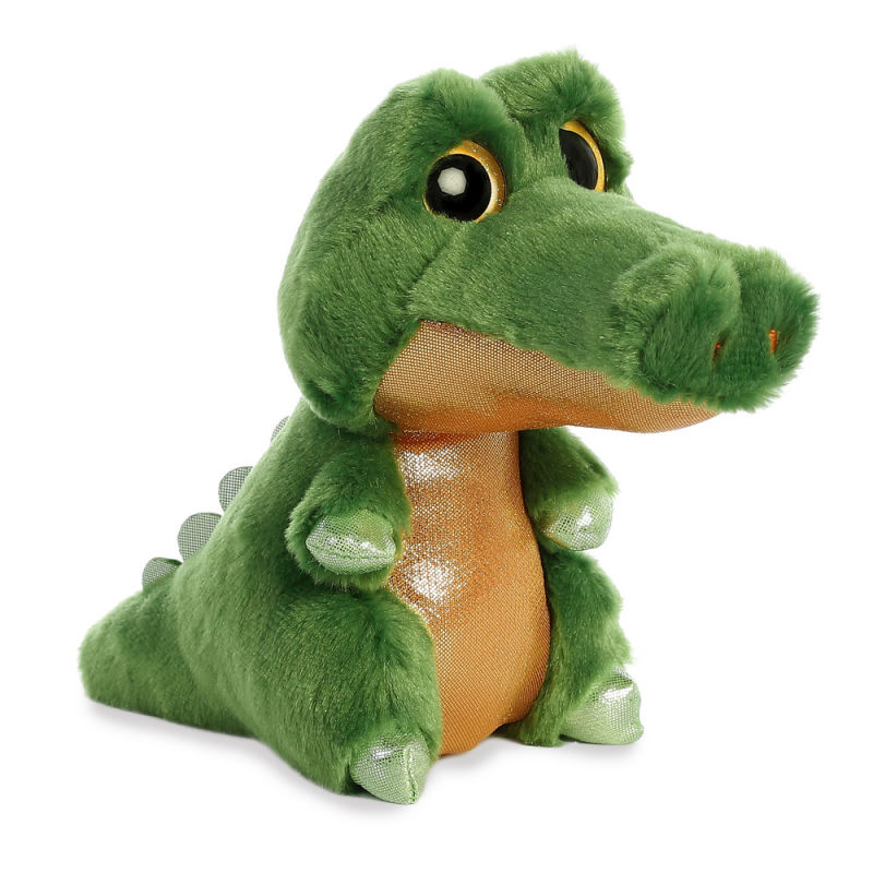  conte féerique peluche snaps crocodile vert 18 cm 